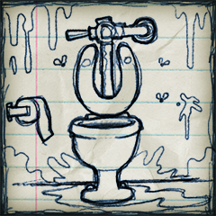 Icon for Maybe I'll say I need to go to the bathroom.